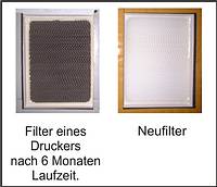 Filtervergleich neu und nach 6 Monaten